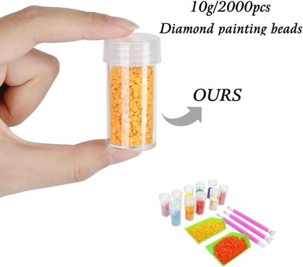 GZWENHAN 246 Slots Diamond Painting Storage Container, Diamond Painting Accessory kit, Diamond Art Accessories and Jewelry Craftsmanship Beads Storage Box, (Blue)-3