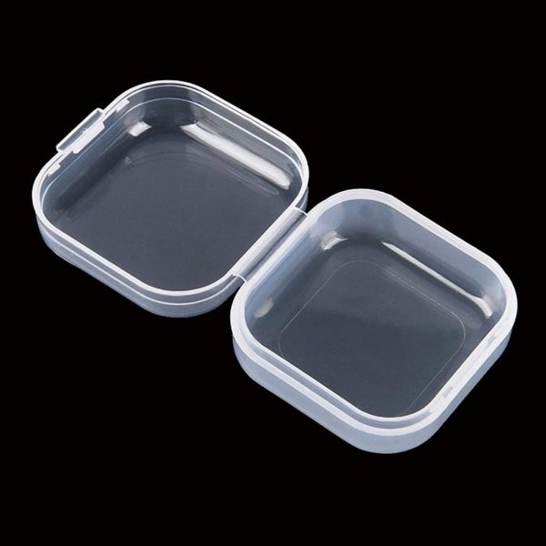 Plastic Beads Storage Containers - Mini Clear Square Box Empty Case with Lid for Earplugs, Pills, Jewelry, Hardware or Any Other Small Craft Gadgets (40 Pieces 1.37 x 1.37 x 0.7 Inches)-4