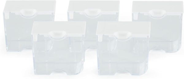 Bead Storage Solutions Elizabeth Ward 5 Piece Craft Organizing Storage Containers for Small Beads, Crystals, and Fasteners, Clear (6 Pack)-3