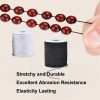 Stretchy String for Bracelets, 4 Rolls 1 mm Sturdy Elastic String Elastic Cord for Jewelry Making, Necklaces, Beading (2 Black+ 2 White)-4