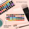 Grabie 50 Colors Watercolor Paint Set, Detail Paint Brush Included, Watercolor Paints, Painting Sets, Art Supplies for Painting, Travel Watercolor Set, Amateur Hobbyists paint by number