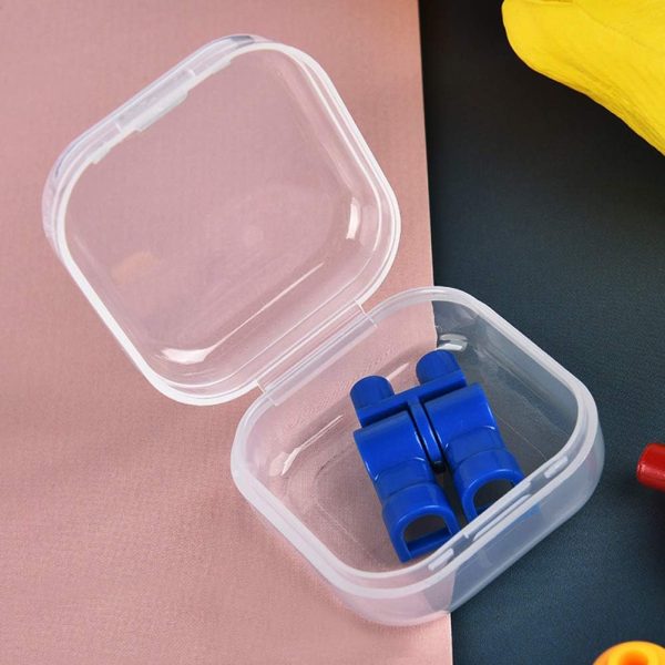 Plastic Beads Storage Containers - Mini Clear Square Box Empty Case with Lid for Earplugs, Pills, Jewelry, Hardware or Any Other Small Craft Gadgets (40 Pieces 1.37 x 1.37 x 0.7 Inches)-1