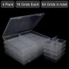 ZIIYAN Bead Storage Containers - 64 Clear Plastic Bead Organizer Boxes with Hinged Lid, Craft Organizers and Storage for Diamond Painting Art, Small Parts, Jewelry Charms ziiyan bead storage