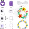 Quefe 3960pcs Pony Beads for Friendship Bracelet Making Kit 48 Colors Kandi Beads Set, 2400pcs Plastic Rainbow Bulk and 1560pcs Letter Beads with 20 Meter Elastic Threads for Craft Jewelry Necklace-1