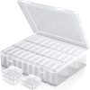Bead Organizer Box, 31 Mini Clear Jewelry Organizers and Hinged Lid Bead Storage Containers, Ideal for DIY Jewelry Crafts, Screws and Small Parts Craft Storage-0