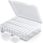 Bead Organizer Box, 31 Mini Clear Jewelry Organizers and Hinged Lid Bead Storage Containers, Ideal for DIY Jewelry Crafts, Screws and Small Parts Craft Storage-0