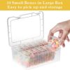 Mathtoxyz Small Bead Organizers, 15 Pieces Plastic Storage Cases Mini Clear Bead Storage Containers Transparent Boxes with Hinged Lid and Rectangle Clear Craft Supply Case-3
