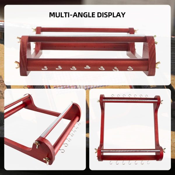 hobbyworker The Wooden Bead Loom Kit with Tweezer and 3 Bags Seed Beads for Jewelry Making Tool,Make Bracelets Necklaces Keychains and Belts-4