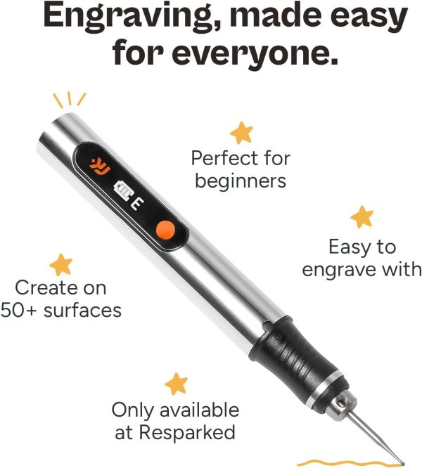 Customizer Engraving Pen (Formerly Culiau): Ultimate Cordless Portable Tool for Artists & DIYers - Engrave 50+ Surfaces - Beginner Friendly - Rechargeable - Free 30 Bits & Mastery Guide customizergod