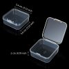 6 Pieces Mini Plastic Clear Beads Storage Containers Box for Collecting Small Items, Beads, Jewelry, Business Cards, Game Pieces, Crafts (2.13 x 2.13 x 0.79 Inch)-1