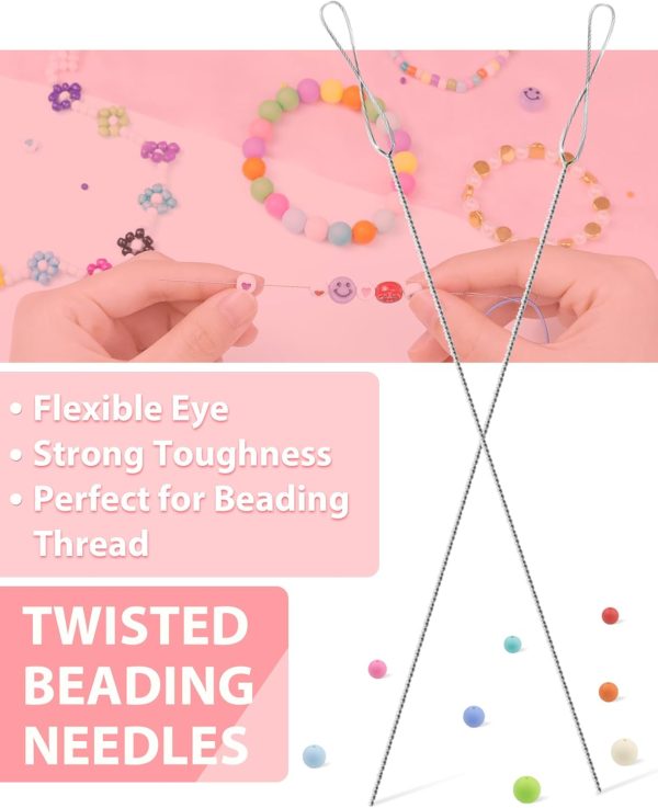 FIVEIZERO 87 Pcs Beading Needles Set – 3 Types: 6 Sizes Big Eye Seed Bead Needle & 6 Sizes Long Straight, Collapsible Twisted Flexible Needle, Beading Needles for Jewelry Making beading design