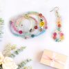 1000PCS Colourful Letter Beads for Threading, 4 x 7 MM Acrylic Round Beads for Jewellery DIY Making Crafts Bracelets Necklaces Ornaments-Gold-3