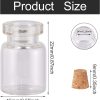 Glass Cork Bottles 20pcs Clear Glass Empty Wishing Bottle Jewelry Bead Containers for DIY Crafts Wedding Gifts Party Favors,2.2x1.5cm-1