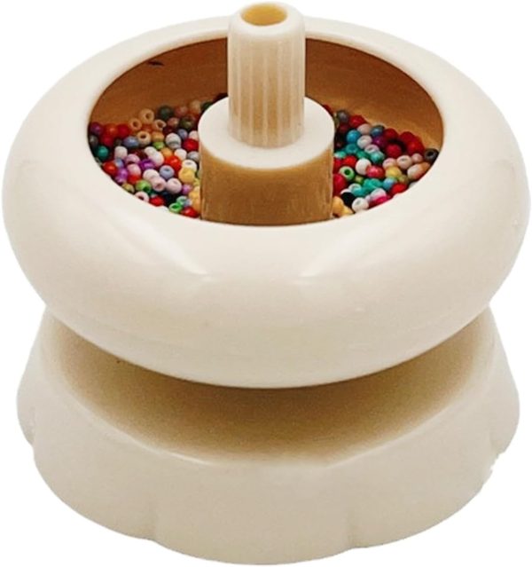 Bead Spinner for Jewelry Making, ABS Rotating Bead Loader with Smooth Bowl and Stable Base for Bracelets Necklaces DIY Craft-0