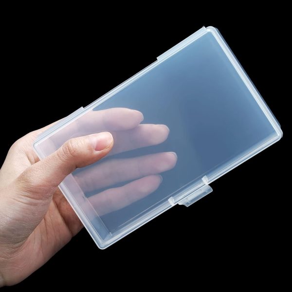 SATINIOR 12 Pack Clear Plastic Beads Storage Containers Box with Hinged Lid for Beads and More (5.2 x 3.03 x 1.18 Inch)-2