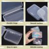 BENECREAT 12 Packs Rectangle PP Plastic Container Box, 3x2x0.8inch Bead Storage Organizer Box, Dustproof Case with Hinged Lid for Cards, Beads and Craft Supplies-3