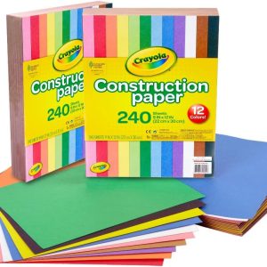 Crayola Construction Paper Bulk Pack (480 Sheets) – 10 Assorted Colors, 9x12, Classroom Arts & Crafts Supplies for Kids, Art Paper for School Projects-0