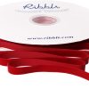 Ribbli Dark Red Velvet Ribbon 3/8 Inches Continuous 25 Yard Spool Dark Red Christmas Ribbon for Gift Wrapping Crafts Home Decor-0
