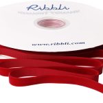 Ribbli Dark Red Velvet Ribbon 3/8 Inches Continuous 25 Yard Spool Dark Red Christmas Ribbon for Gift Wrapping Crafts Home Decor-0