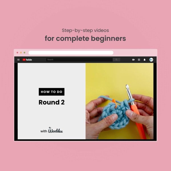 The Woobles Crochet Kit for Beginners - Easy Arts and Crafts Knitting & Crochet Animals Kit As Seen On Shark Tank - Fred The Dinosaur-3