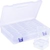 Funtopia 40 Pcs Bead Organizers and Storage, Small Clear Plastic Storage Containers with Lids, Mini Transparent Organizer Boxes for Jewelry, Toys, Beads, Small Parts and Crafts Accessories-2