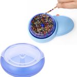 Electric Bead Spinner Bowl, Clamshell Design Easy Bead Loader Bowl, Replaceable Waist Bead Loader Large Capacity, Plastic DIY Beading for Necklaces Bracelets-0