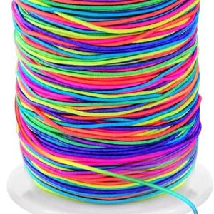 1mm Stretchy Bracelet String, Sturdy Rainbow Elastic String Elastic Cord for Jewelry Making, Necklaces, Beading and Crafts-0
