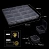 ZIIYAN Bead Storage Containers - 64 Clear Plastic Bead Organizer Boxes with Hinged Lid, Craft Organizers and Storage for Diamond Painting Art, Small Parts, Jewelry Charms storage box