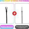 Stretchy Bracelet String Kit with Scissors & Beading Needle, 4 Rolls Elastic String for DIY Crafts, 1mm Stretchy Cord for Jewelry Making Sewing Necklace Beading, 660FT, (Black, White, Rainbow)-2