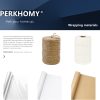 PerkHomy Brown Kraft Paper Roll 17.5" x 1,200" (100') for Gift Wrapping Bulletin Board Craft Art Bouquet Flower Packing Moving Shipping Floor Covering Table 70GSM 50LB (Brown, 17.5" x 100')-2