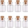 Glass Cork Bottles 20pcs Clear Glass Empty Wishing Bottle Jewelry Bead Containers for DIY Crafts Wedding Gifts Party Favors,2.2x1.5cm-0
