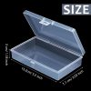 SATINIOR 12 Pack Clear Plastic Beads Storage Containers Box with Hinged Lid for Beads and More (5.2 x 3.03 x 1.18 Inch)-1