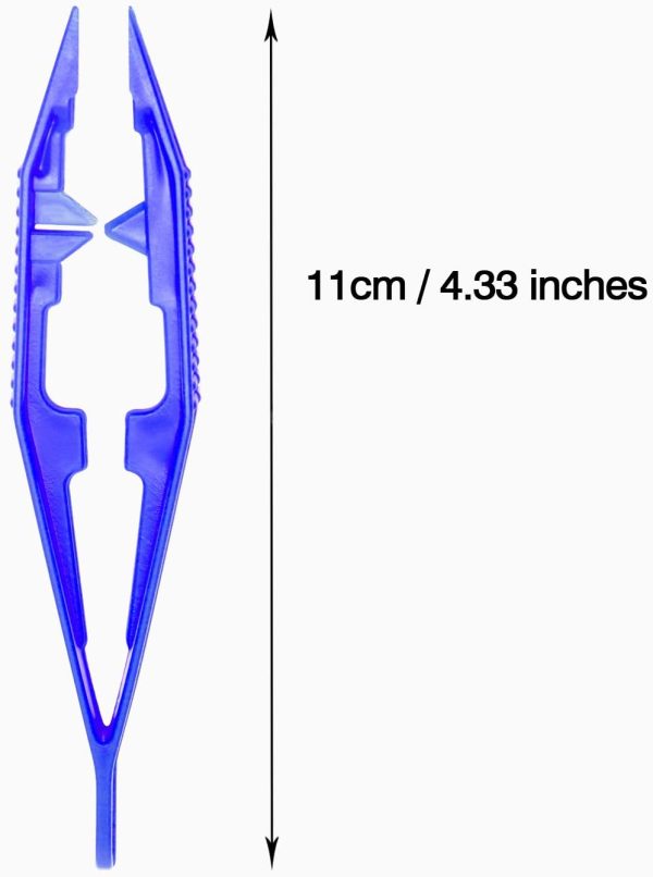 Tupalizy 5 Assorted Colors Plastic Beads Tweezers for Beading Projects Craft Tweezers for Handmade DIY Crafts Jewelry Making Adult Family Home Classroom School Use Creative Game Tools (5PCS)-4