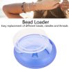Electric Bead Spinner Bowl, Clamshell Design Easy Bead Loader Bowl, Replaceable Waist Bead Loader Large Capacity, Plastic DIY Beading for Necklaces Bracelets-1