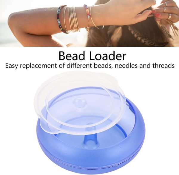 Electric Bead Spinner Bowl, Clamshell Design Easy Bead Loader Bowl, Replaceable Waist Bead Loader Large Capacity, Plastic DIY Beading for Necklaces Bracelets-1