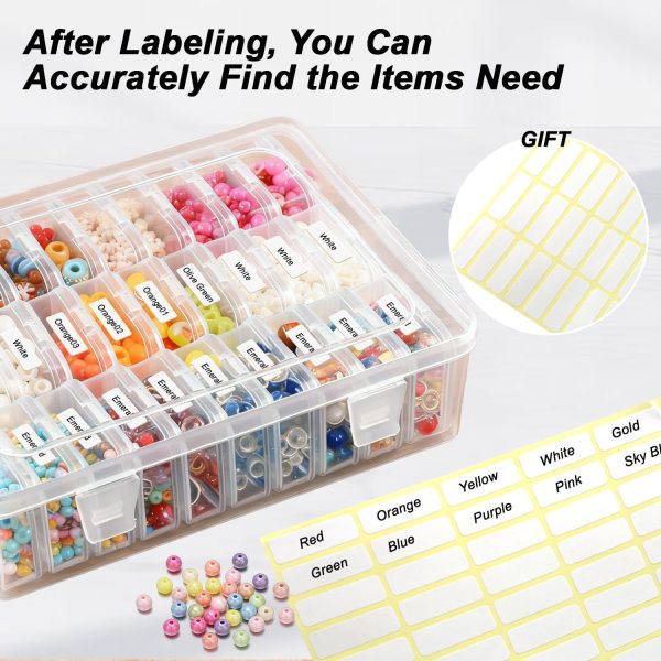 Bead Organizer Box，31Pcs Clear Bead Organizers and Storage Mini Rectangle Plastic Containers, Ideal for DIY Jewelry, Bracelet Making, Nail Art & Small Craft Parts-4