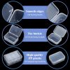 Blulu 24 Pcs Bead Organizer Plastic Small Bead Storage Box Clear Storage Case Craft Containers with 2 Pcs Hinged Lid Clear Craft Cases for Jewelry Making DIY Bracelets Beading (Large)-4
