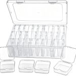 Bead Organizer Box，31Pcs Clear Bead Organizers and Storage Mini Rectangle Plastic Containers, Ideal for DIY Jewelry, Bracelet Making, Nail Art & Small Craft Parts bead bracelet