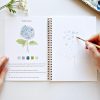 Flowers Watercolor Workbook by Emily Lex Studio, 12 Beginner Friendly Sketched Illustrations, Lay Flat Spiral Pages, 6.5 x 9 inch, 120lb Watercolor Paper-3