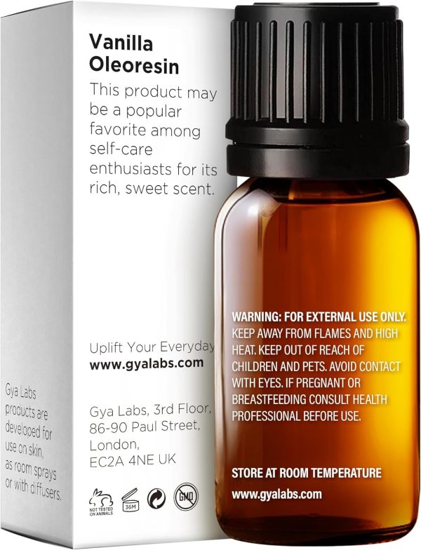 Gya Labs Vanilla Essential Oil - 0.34 Fl Oz - for Hair, Skin, Diffuser, Aromatherapy & DIY Candle Making Scent-1