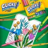 Crayola Clicks Retractable Tip Markers (10ct), Stocking Stuffers for Kids & Toddlers, Cone Tip Washable Art Marker Set, Coloring Book Supplies, No Dry, 3+-4