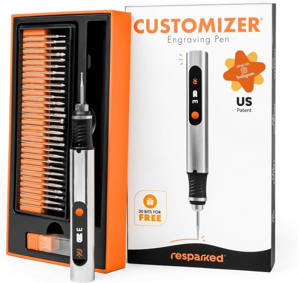 Customizer Engraving Pen (Formerly Culiau): Ultimate Cordless Portable Tool for Artists & DIYers - Engrave 50+ Surfaces - Beginner Friendly - Rechargeable - Free 30 Bits & Mastery Guide penn path