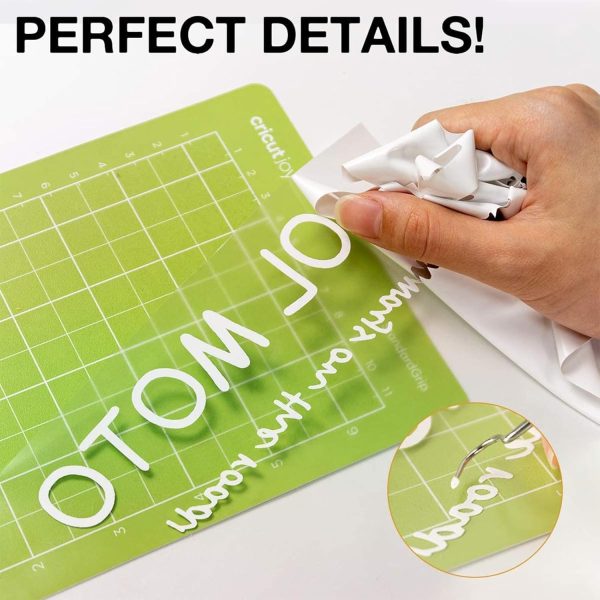 HTVRONT HTV Roll Heat Transfer Vinyl - 12" x 8ft White HTV Vinyl for Shirts, Iron on Vinyl for All Cutting Machine - Easy to Cut & Weed for Heat Transfer Design (White)-3