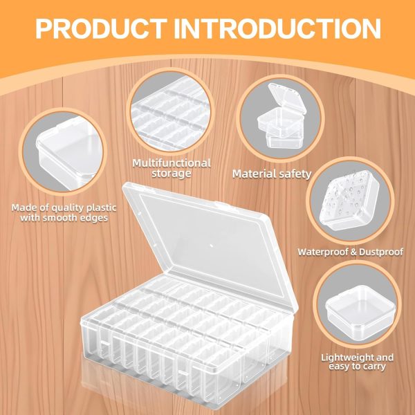 Bead Organizer Box, 31 Mini Clear Jewelry Organizers and Hinged Lid Bead Storage Containers, Ideal for DIY Jewelry Crafts, Screws and Small Parts Craft Storage-2