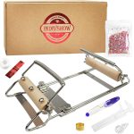 INDIVSHOW Adjustable Bead Loom,Seed Bead Loom Kit Includes Thread,Beading Needles, 8000 Grains Czech Beads,Calipers, Thimble,Yarn Scissors for Adults Kit,Bracelet Making Kit-0