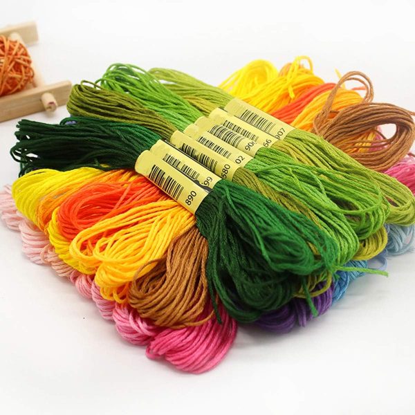 Friendship Bracelet String 50 Skeins Rainbow Color Embroidery Floss Cross Stitch Embroidery Thread Cotton Floss Bracelet Yarn, Craft Floss-3