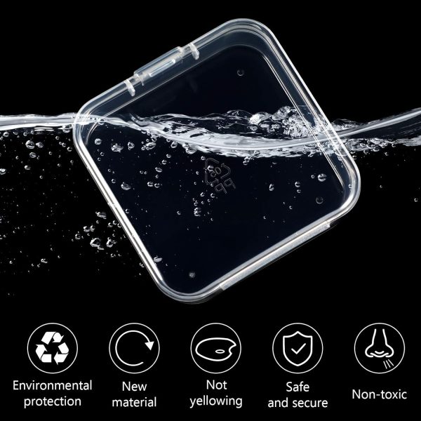 6 Pieces Mini Plastic Clear Beads Storage Containers Box for Collecting Small Items, Beads, Jewelry, Business Cards, Game Pieces, Crafts (2.13 x 2.13 x 0.79 Inch)-2