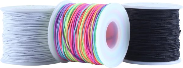 KONMAY 1.0mm Stretchy Bracelet String, 150 Yards Durable Mixed Elastic Cord for Jewelry Making, Beading, Necklaces, DIY Crafts, and Sewing Projects stretchy pants