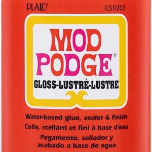 Mod Podge Gloss Sealer, Glue & Finish: All-in-One Craft Solution- Quick Dry, Easy Clean, for Wood, Paper, Fabric & More. Non-Toxic - Craft with Confidence, Made in USA, 16 oz., Pack of 1-0