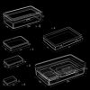 24Pack Mixed Sizes Small Plastic Storage Containers, Mini Rectangular Small Items Organizer Boxes with Hinged Lids and Labels for Craft Jewelry Beads-1